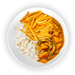 Any Popular Curry, Rice Or Chips 